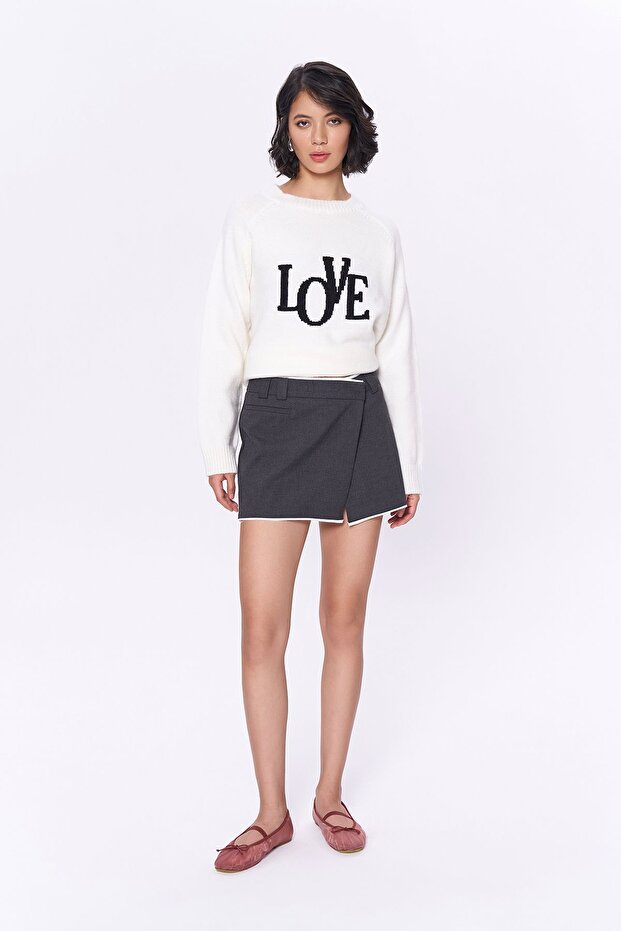 Anvelop Garni Mini Etek Antrasit - 3