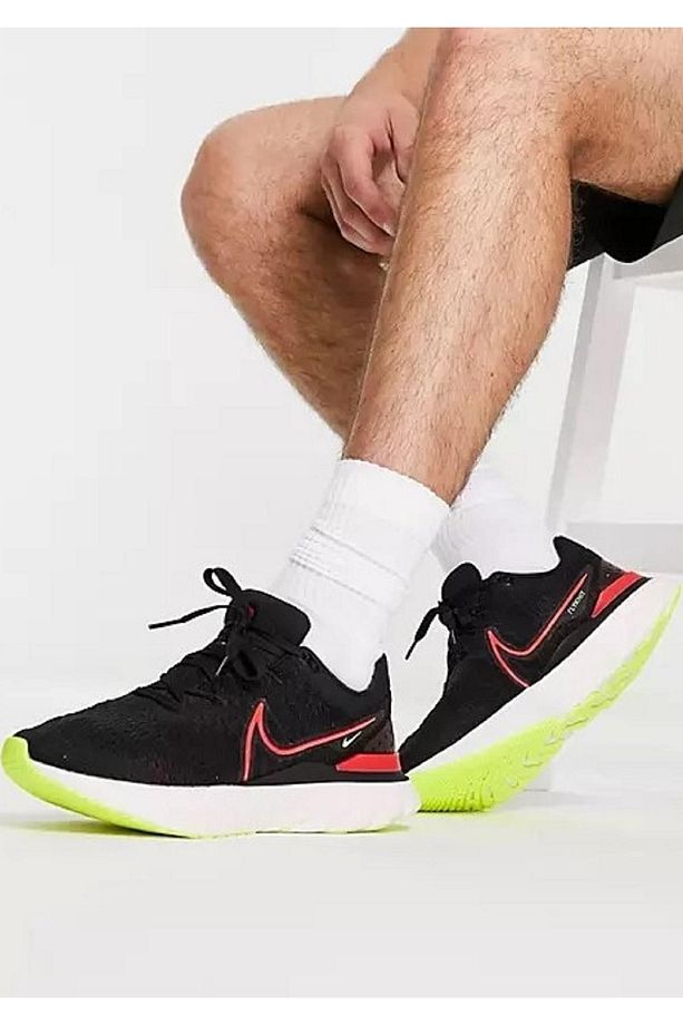 İnfinity React Run Flyknit 3 Running Shoes Black Yürüyüş Koşu Ayakkabısı Siyah - 1