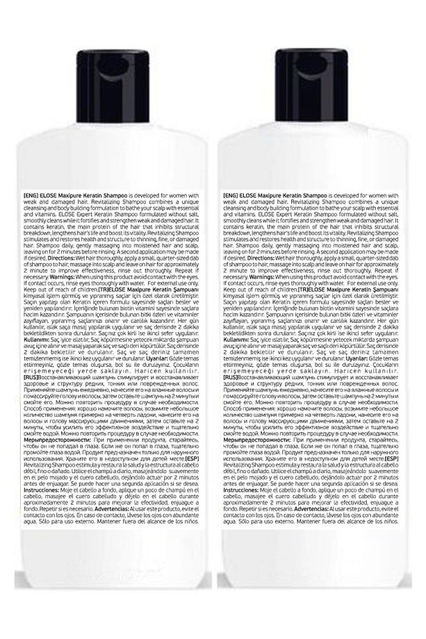Keratin Saç Bakım Sampuanı 1000 Ml - 2 Adet - 2
