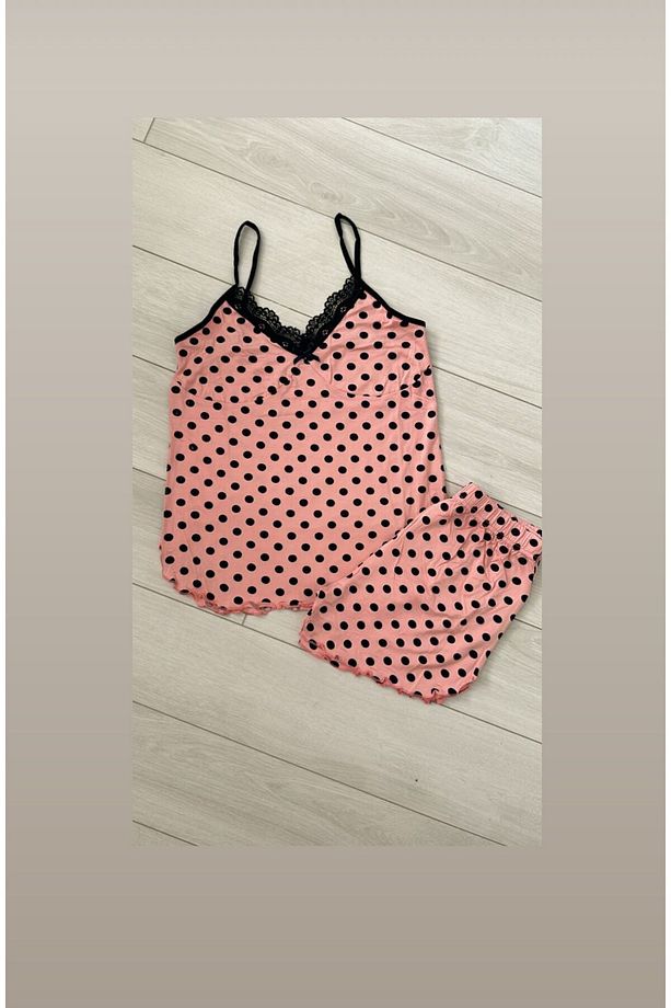 Pembe İp Askılı Şortlu Takım - 3
