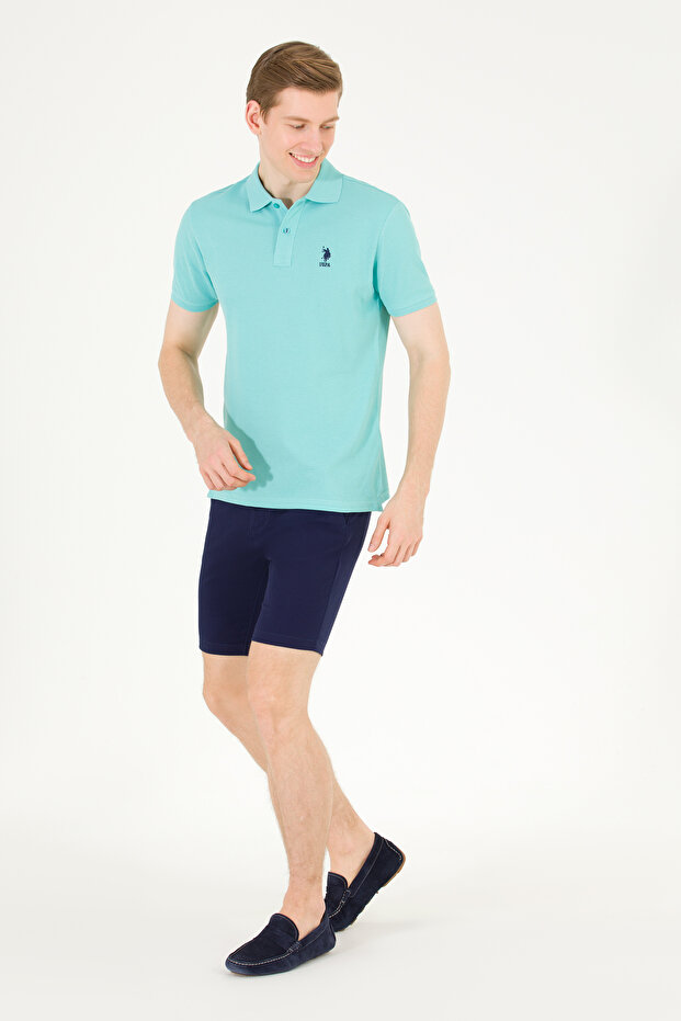 Men's Navy Blue Woven Shorts 50266070 -Vr033