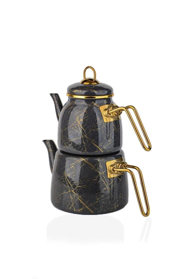 إبريق شاي من الرخام المكسور باللون الرمادي من Elite Class - 2