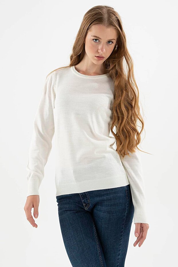 Crew Neck Sweater Ecru