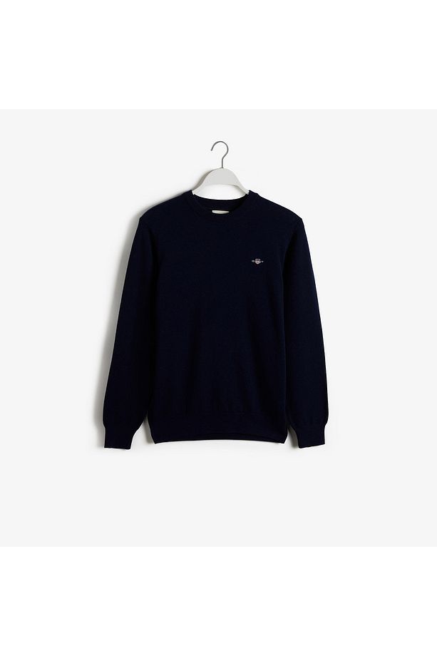 Erkek Lacivert Regular Fit Bisiklet Yaka Logolu Kazak - 1