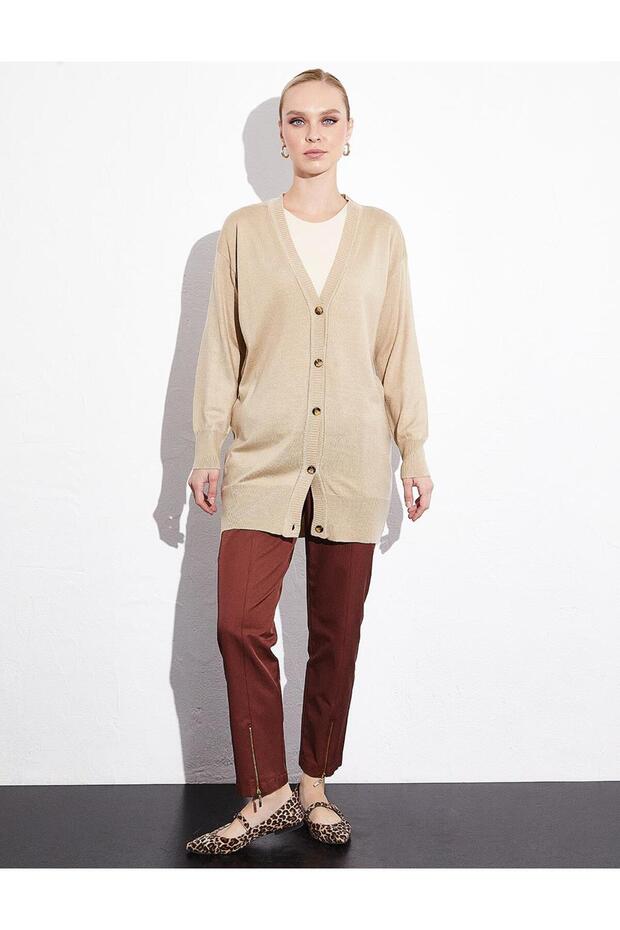 Basic Triko Hırka Taş - 3