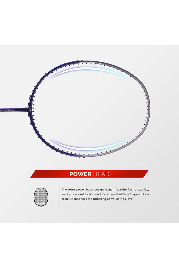 Nano Fusion Speed 722 Unstrung Graphite Badminton Racket | 76g Ultra-Light | 30LBS Tension - 2