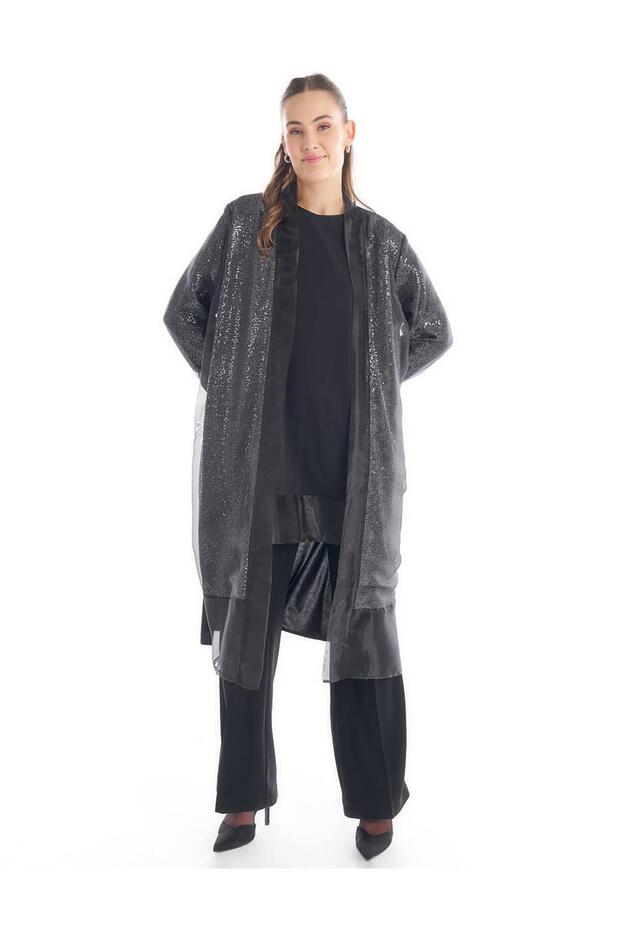 Sequined Double Set Black - 4