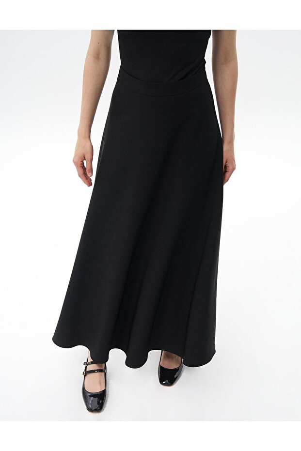 Basic Kloş Etek Siyah - 6