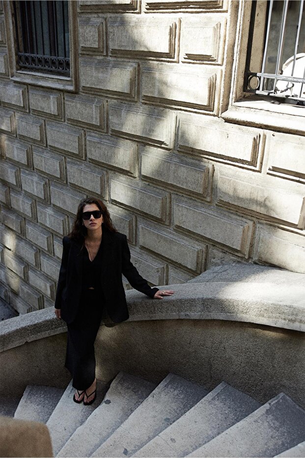 Siyah Mina Maxi Etek - 8