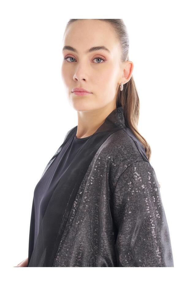 Sequined Double Set Black - 7