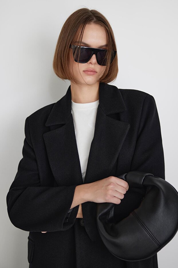 Siyah Mini Bowl Bag - 6