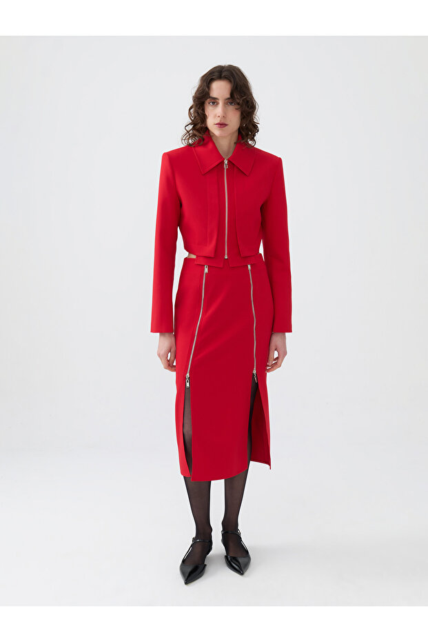 Zipper Design Pencil Skirt
