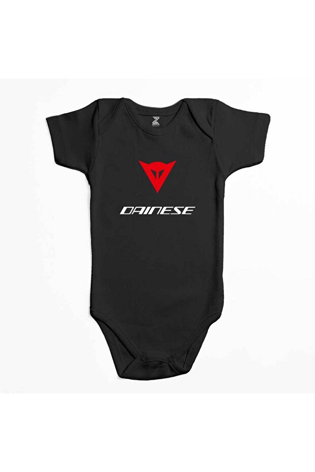 Dainese Motorcycle Black Color Baby Bodysuit
