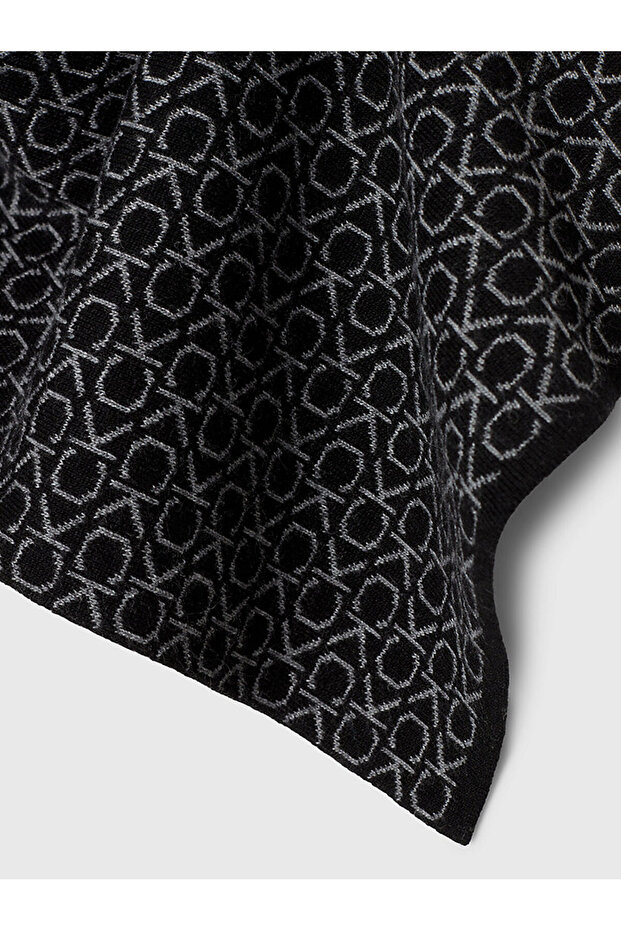 CK MONOGRAM WOOL SCARF - 3