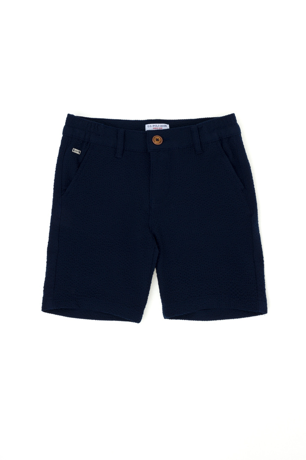 Boy's Navy Blue Woven Shorts 50267487 -Vr033