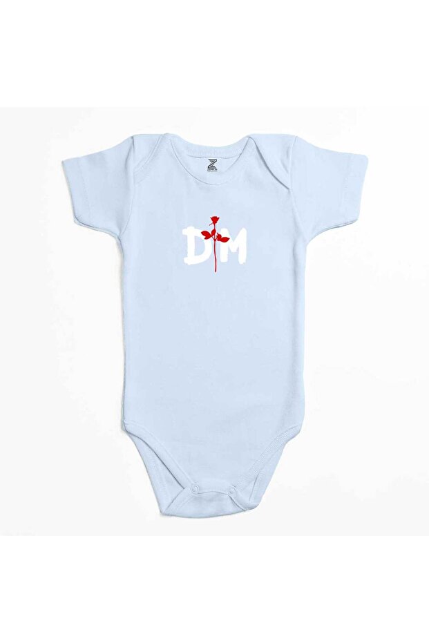 Depeche Mode Logo Blue Color Baby Bodysuit