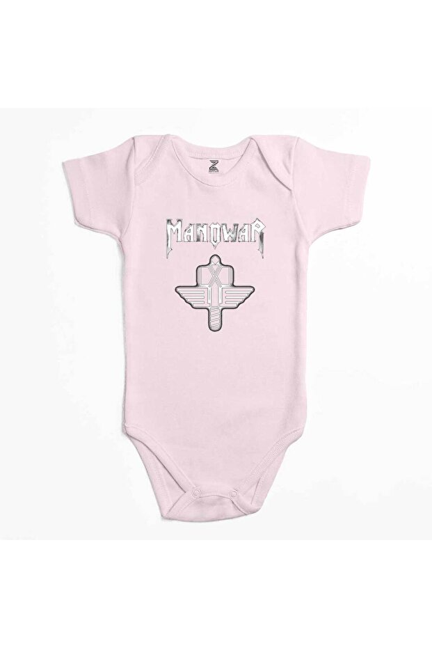 Manowar Sign of the Hammer Neon Pink Color Baby Body Suit