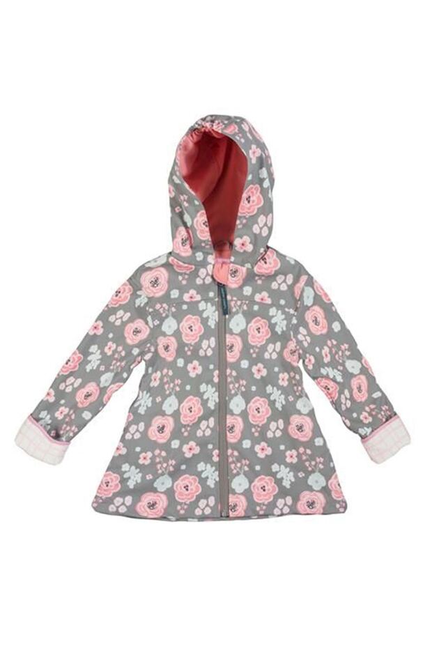 Yağmurluk Çiçekli Pembe - 1