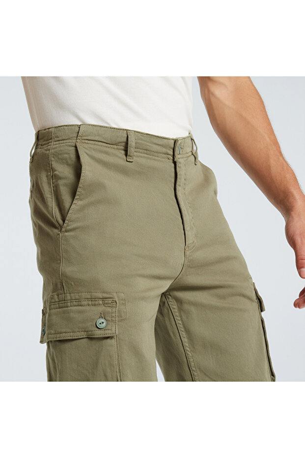 Erkek Yeşil Bermuda Şort - 4