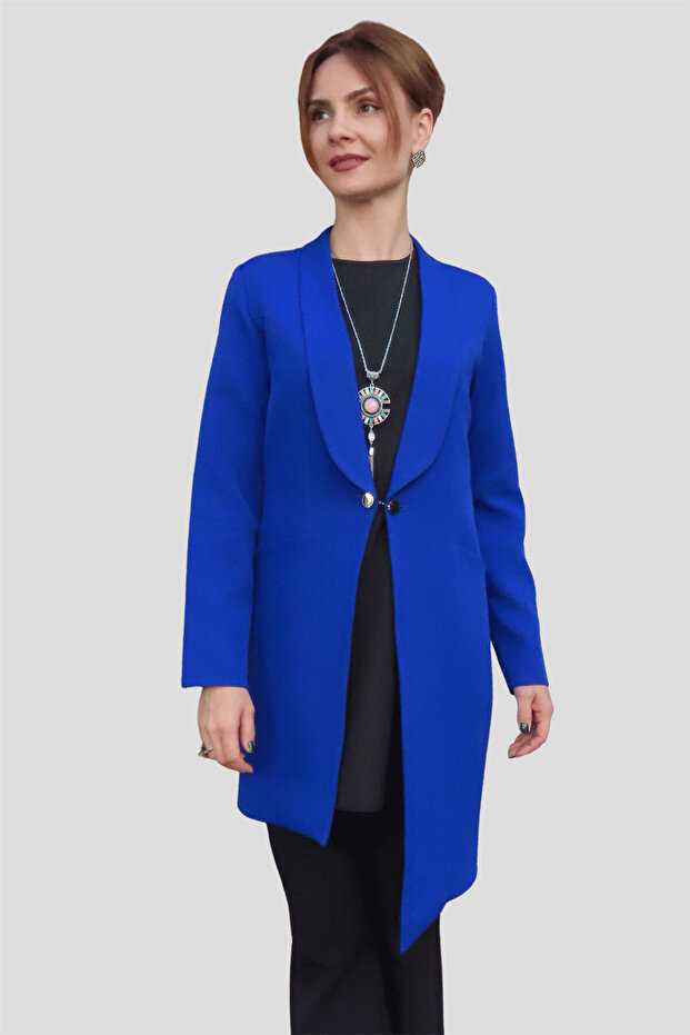 Asymmetric Jacket-Cobalt Blue - 1003100