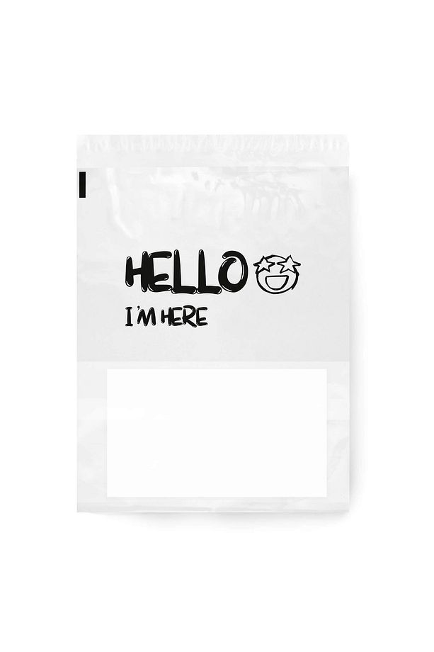 Hello I'm Here Kargo Poşeti 34x45 5 Cepli - 100 Adet - 2