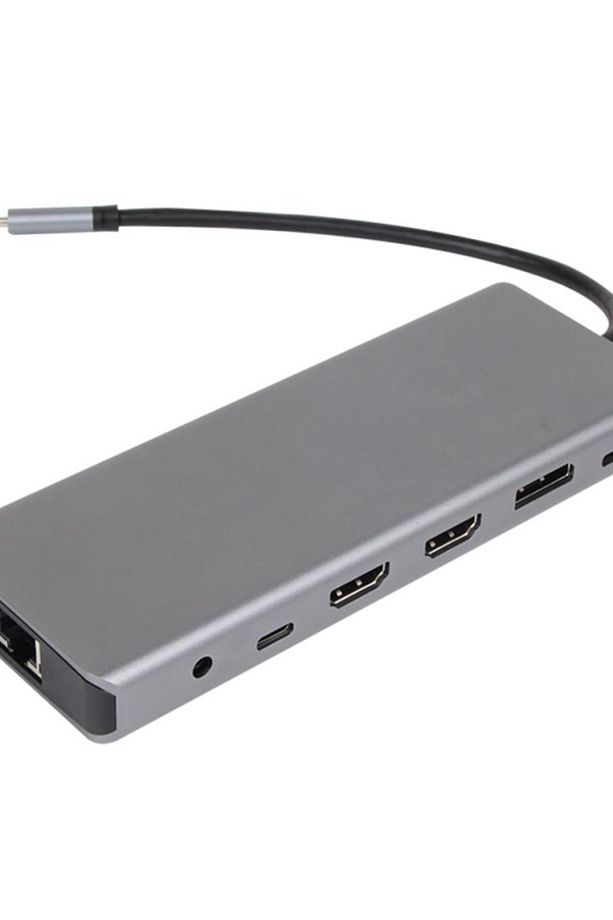 Cu4706 Type-c To Hdmı-2 Dp Usb3.0-3 Type C Usb2.0 Rj45 Sd2.0 Tf2.0 Pd Dc 3.5mm 13 In 1 Çevirici - 2