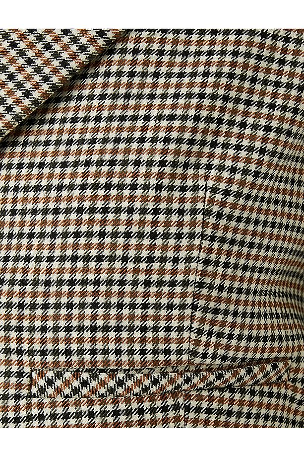 Crop Blazer Ceket Tek Düğmeli - 6
