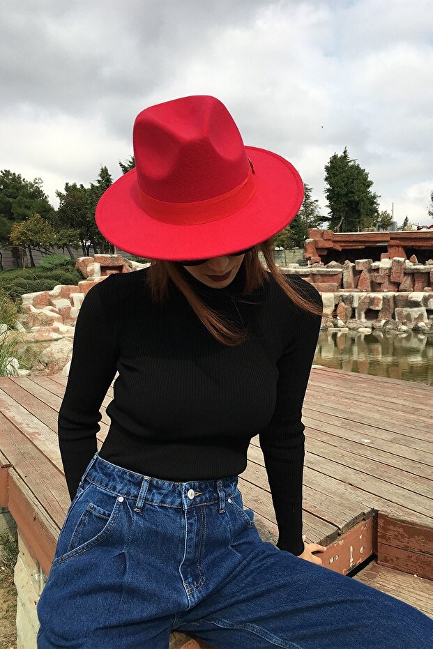 Red Fedora Hat - 3