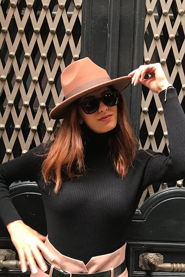 Camel Fedora Hat - 1