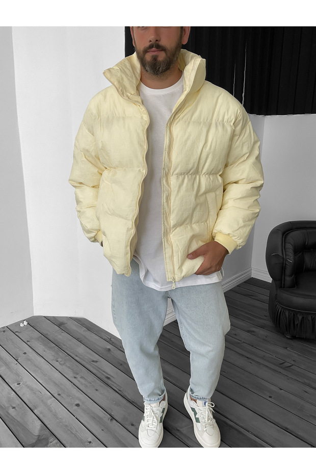 سترة منتفخة أساسية صفراء JJ-1275 - 1