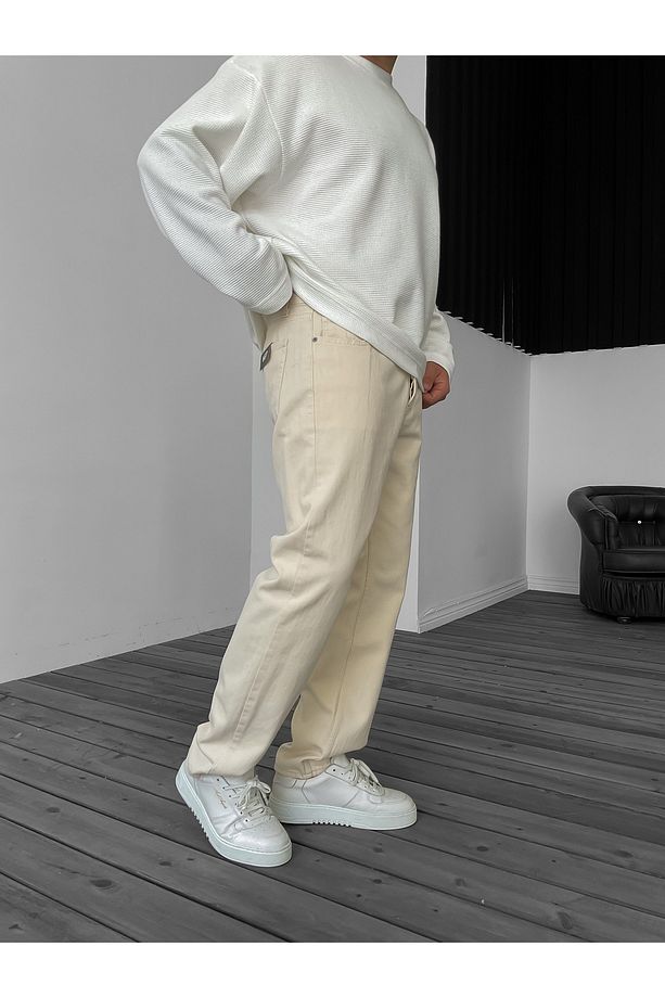 Bej Basic Baggy Jean Ke-073/445 - 4