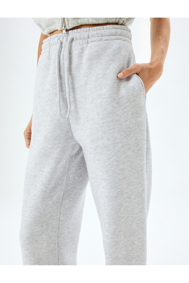Žebrované tepláky Jogger s kapsami - 5