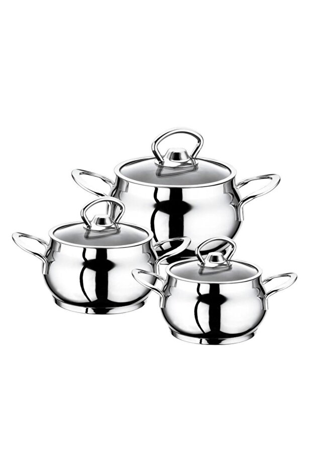 طقم أواني طهي عميقة مكون من 6 قطع من روز جلوب B4247