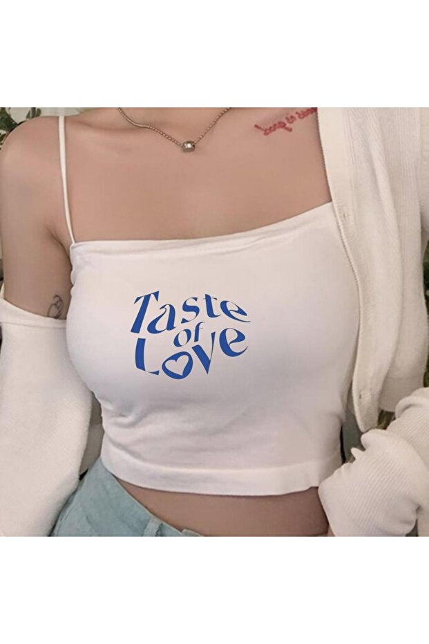 MODESSY Taste of Love Bustier Crop بحزام أبيض