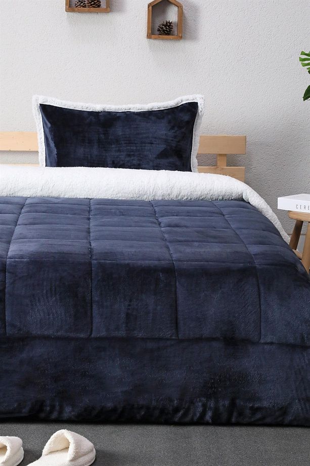 Comforter Tek Kişilik Battaniye Seti - Lacivert - 1