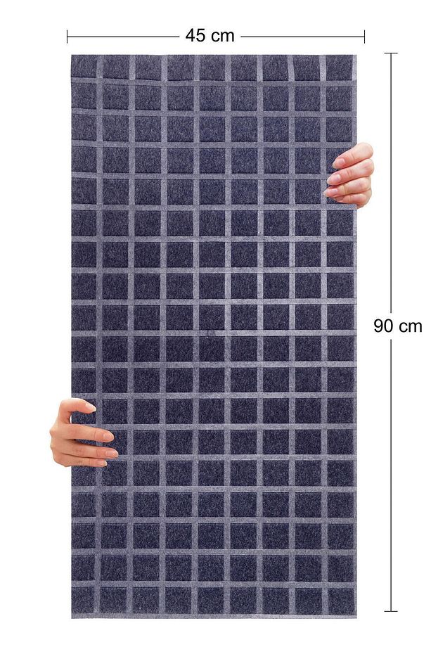 Akustik Ve Dekoratif Kare Desenli Keçe Panel 45x90 Cm / 2 Adet / 0,81 m² - 1