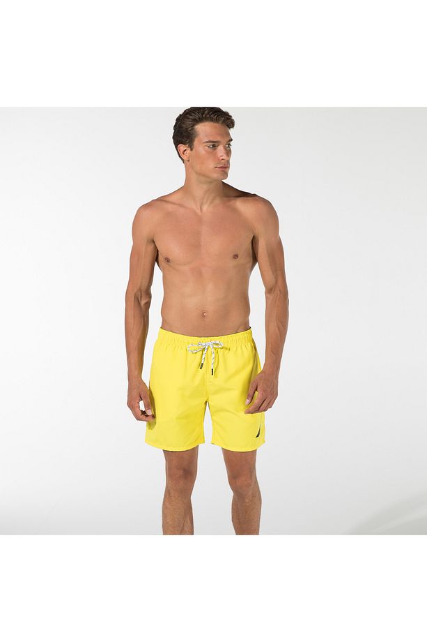 Erkek Sarı Regular Fit Deniz Şortu - 4