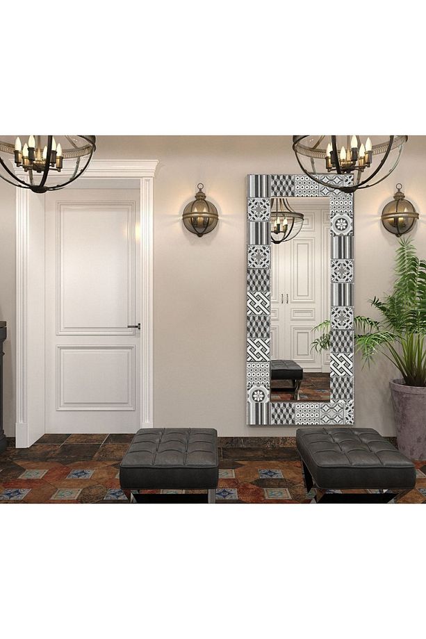 Kendinden Yapışkanlı Fas3 Desenli Pvc Karo 20x20 Cm 6'lı Paket - 5
