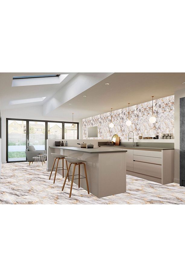 Kendinden Yapışkanlı Gold Mermer Desenli Pvc Panel 41x62 Cm (4 Adet) 1 M² - 5