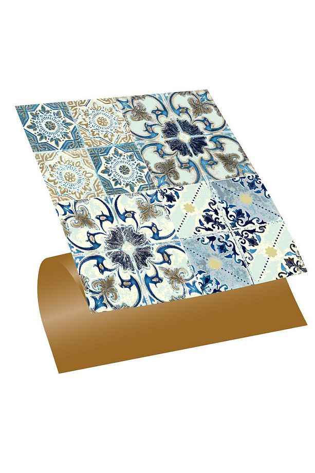 Kendinden Yapışkanlı Banyo Mutfak Kaplama Fas4 Retro Desenli Pvc Karo 30x30 Cm (11 ADET) 1m2 - 1