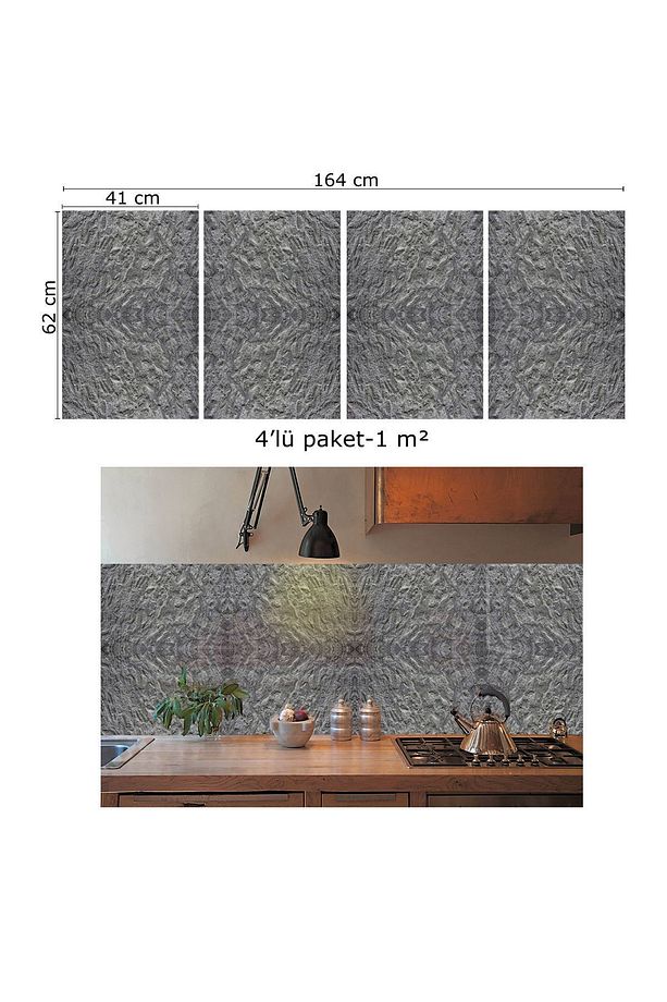 Kendinden Yapışkanlı Uzay Mermer Desenli Pvc Panel 41x62 Cm (4 Adet) 1 M² - 4