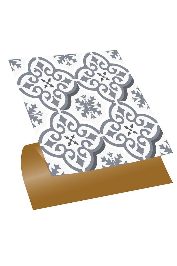 Kendinden Yapışkanlı Mutfak Banyo Kaplama Geometrik 036 Desenli Pvc Karo 30x30 Cm (11 ADET) 1m2 - 1