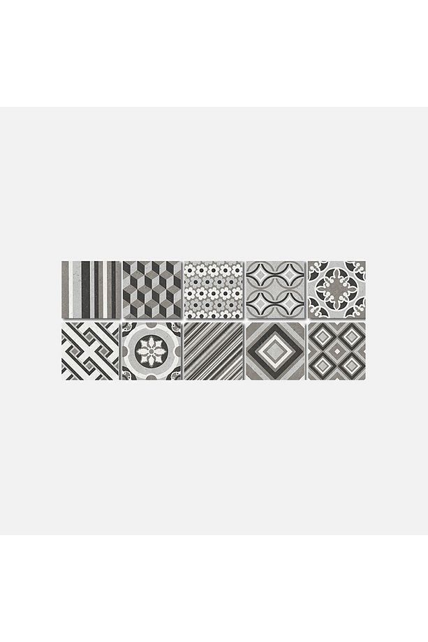 Kendinden Yapışkanlı Fas3 Desenli Pvc Karo 15x15 Cm 10'lu Paket - 1