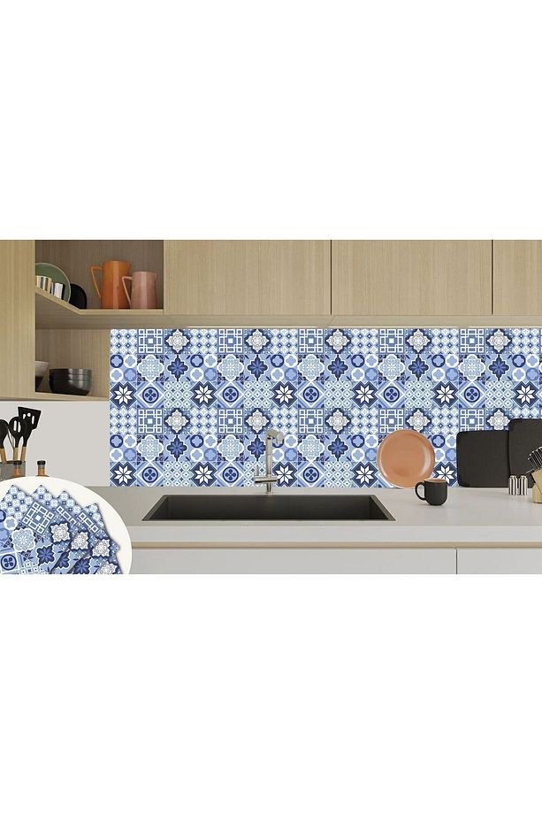 Kendinden Yapışkanlı Yeni Mavilim Desenli Pvc Karo 30x30 Cm (11 ADET) 1m2 - 5