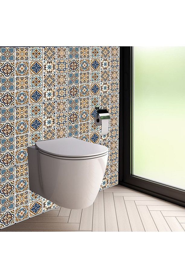 Kendinden Yapışkanlı Fas001 10x10 Cm Desenli Pvc Karo - 6