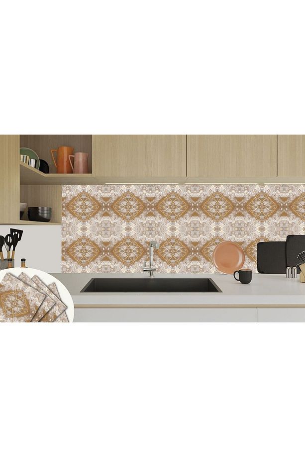 Kendinden Yapışkanlı Mermer 002 Desenli Pvc Karo 30x30 Cm (4 ADET) 0,36 M2 - 6