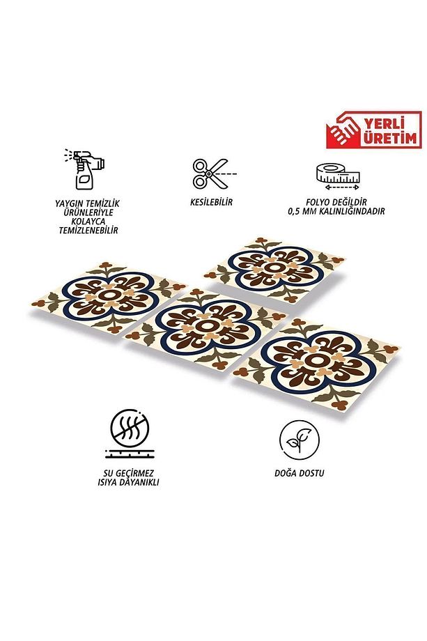 Kendinden Yapışkanlı Fas 05 Desenli Pvc Karo 30x30 Cm (4 ADET) 0,36 M2 - 3