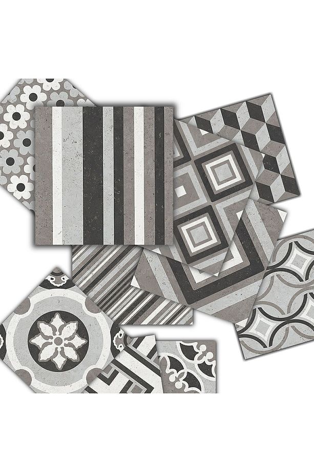 Kendinden Yapışkanlı Fas3 Desenli Pvc Karo 20x20 Cm 6'lı Paket - 1