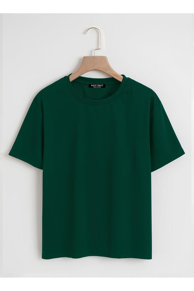 Unisex Oversize Plain Basic T-Shirt – Dark Green