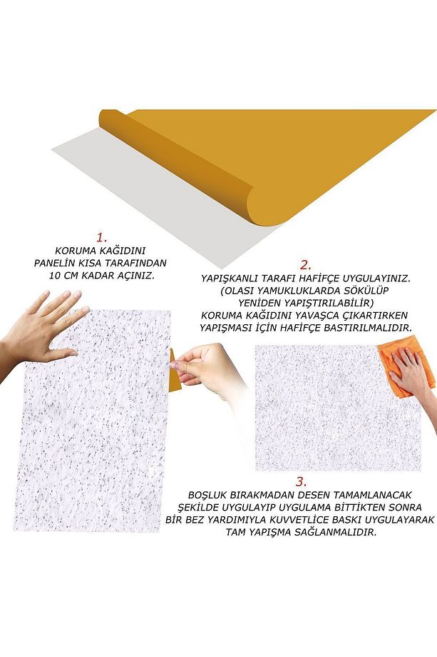 Kendinden Yapışkanlı Antrasit Mermer Desenli Pvc Panel 41x62 Cm (4 Adet) 1 M² - 6